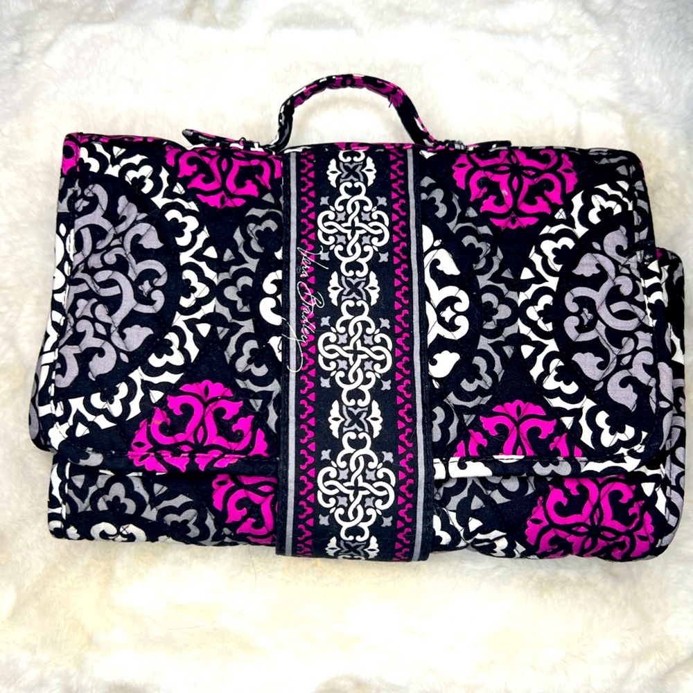 Vera Bradley Black and Pink Baby Changing Pad / Travel Accessory